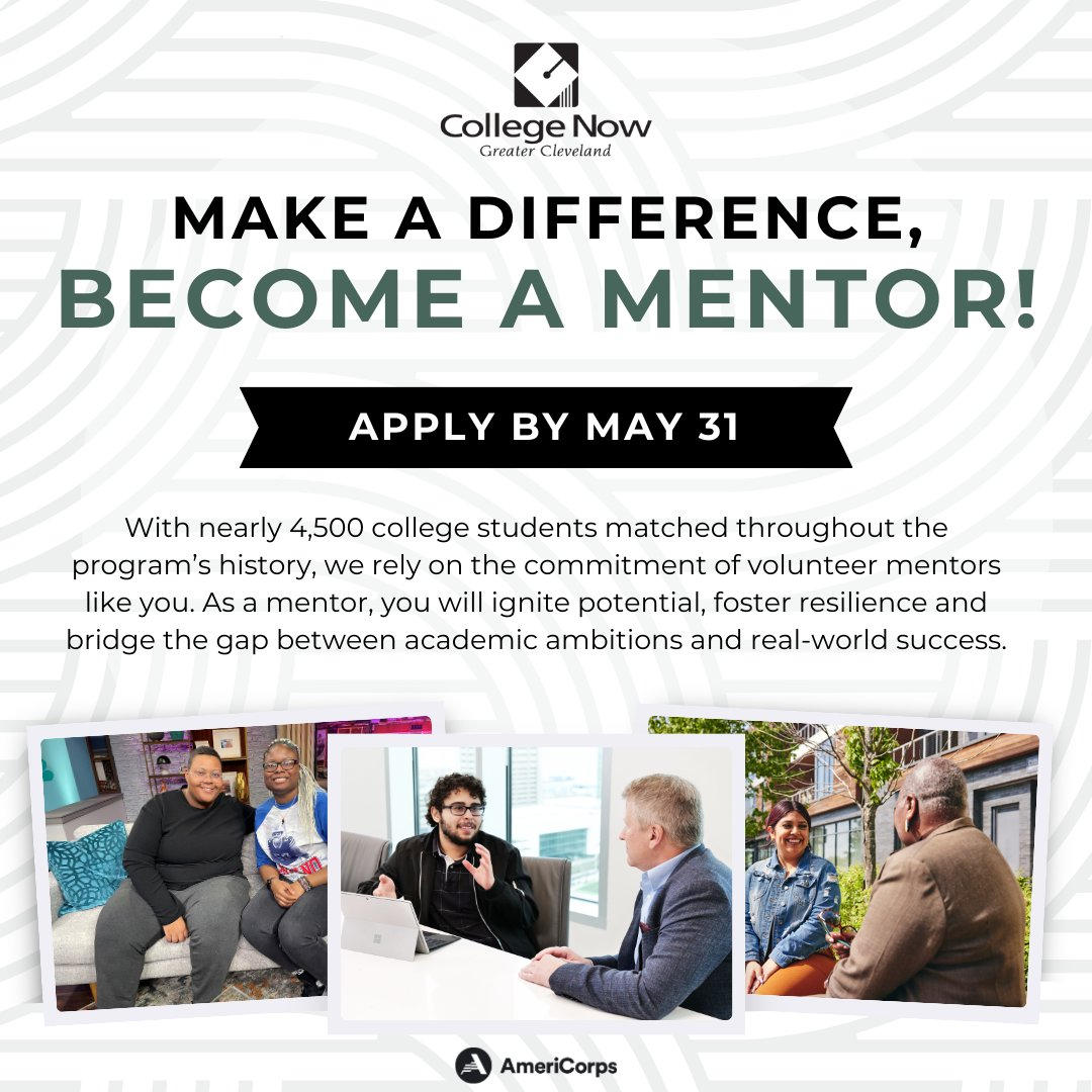 Eric S. Gordon (@ericgordon_ceo) on Twitter photo Next week is the final week of <a href="/CollegeNowGC/">College Now</a> College Mentor Recruitment for students heading to college in the fall. There's still time for <a href="/TriCedu/">Tri-C</a> <a href="/TriCPrez/">Dr. Michael Baston</a> to beat <a href="/CSUOHIO/">csuohio</a> <a href="/CSU_President/">Dr. Laura Bloomberg</a> in their friendly rivalry mentor challenge! Sign up now! Next week is the final week of <a href="/CollegeNowGC/">College Now</a> College Mentor Recruitment for students heading to college in the fall. There's still time for <a href="/TriCedu/">Tri-C</a> <a href="/TriCPrez/">Dr. Michael Baston</a> to beat <a href="/CSUOHIO/">csuohio</a> <a href="/CSU_President/">Dr. Laura Bloomberg</a> in their friendly rivalry mentor challenge! Sign up now!