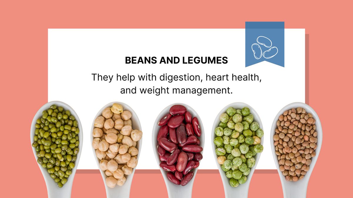 🫘Beans and legumes contain protein, fiber, and essential nutrients! They help with digestion, heart health, and weight management. Add them to your meals for a nutritious boost! #RealWorldNutrition #HealthyEating #PlantBased