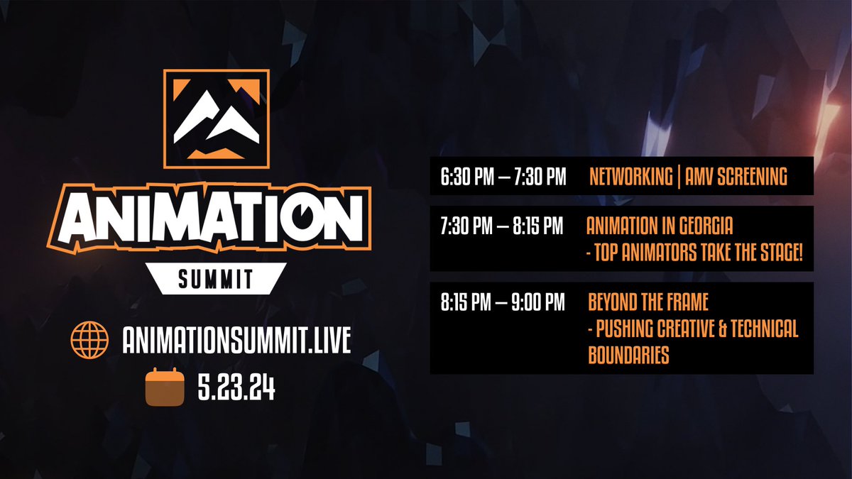 TONIGHT ⛰️ Join us as the best in film, television, anime, and gaming industries come together for Animation Summit in Atlanta! Looking forward to seeing everyone, whether in-person or virtually. Check out the full event schedule here 👇