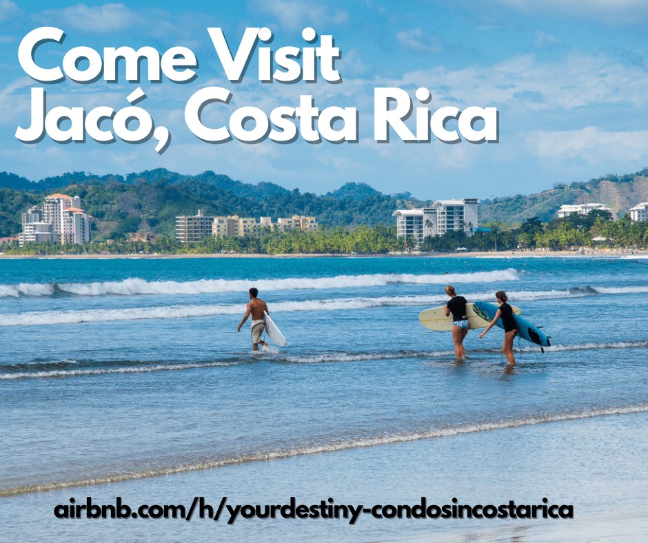 DestinyCondosCR's tweet image. Come visit Jacó, Costa Rica and ride the waves on the beautiful beach! 📷 Stay at Destiny Condos for the perfect blend of comfort and adventure. See you there!
#destinycondos #jacocostarica #ultimatevacation #beachlife #destinycondoscostarica #CostaRica #costaricatravel #puravida