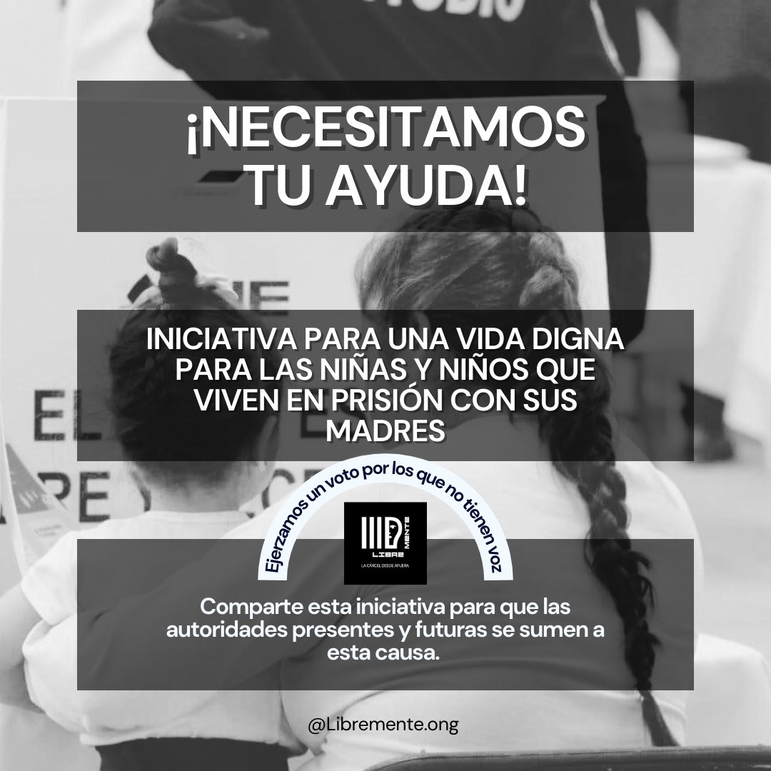 LibreMenteONG's tweet photo. @FerMoralesMtz @MovCiudadanoPue Candidato lo invitamos a unirse a esta iniciativa en el Estado de #Puebla para mujeres y sus hijos en situación de reclusión. https://t.co/bZKR7MXH75
