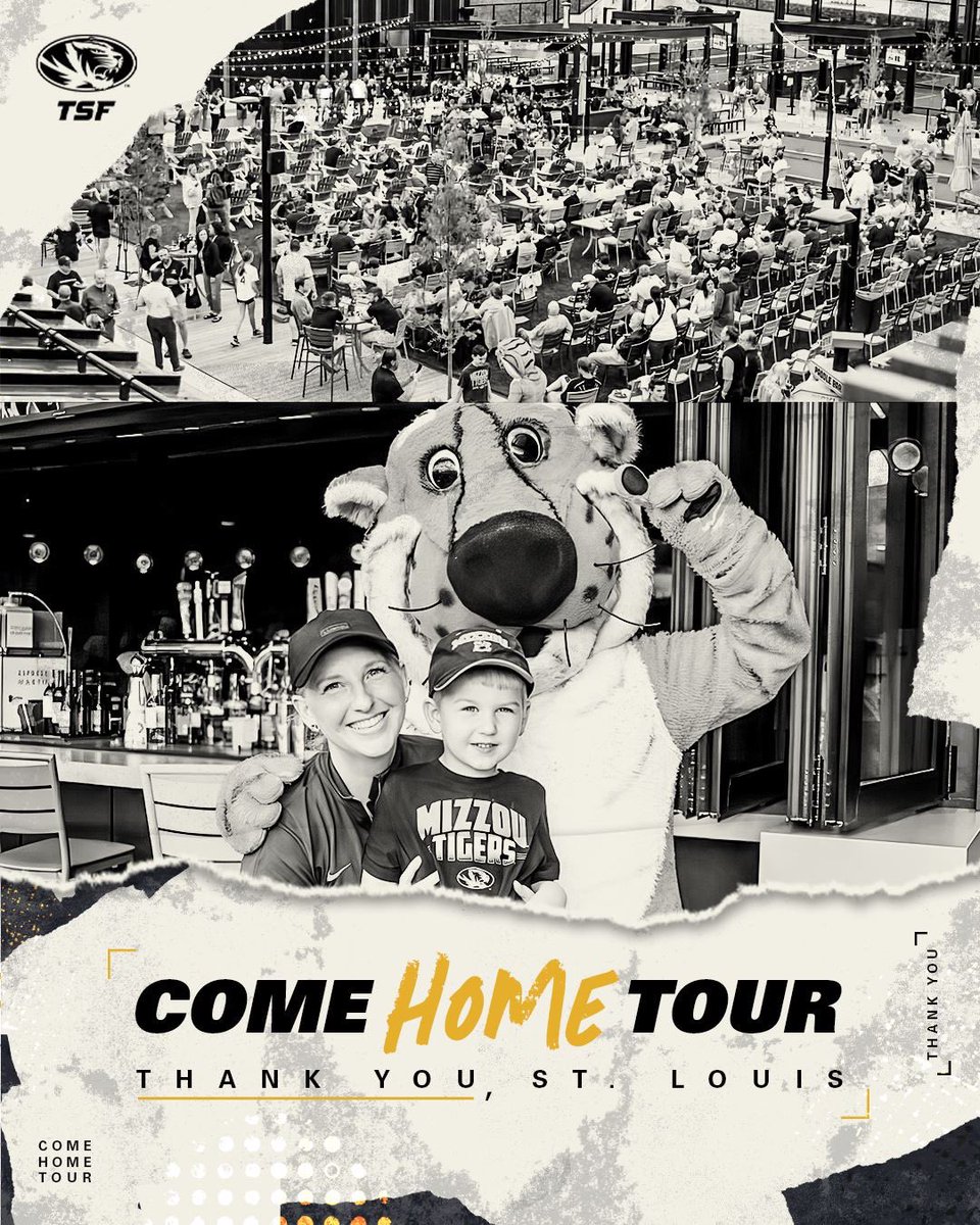 St. Louis, your support during the Come Home Tour was nothing short of amazing! Thank you for welcoming our athletes and coaches with open arms.
Let's keep the Tiger spirit alive and roaring!
#ComeHomeTour #MIZ