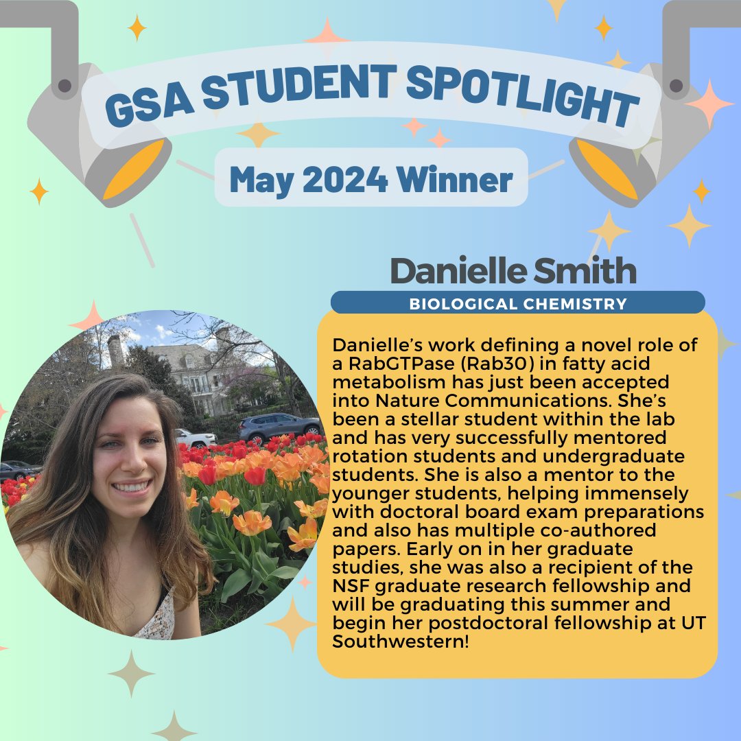 jhmi_gsa's tweet image. Please join GSA in congratulating our May 2024 GSA Student Spotlight Winner's Danielle Smith and Abigail Mulligan! Well done!