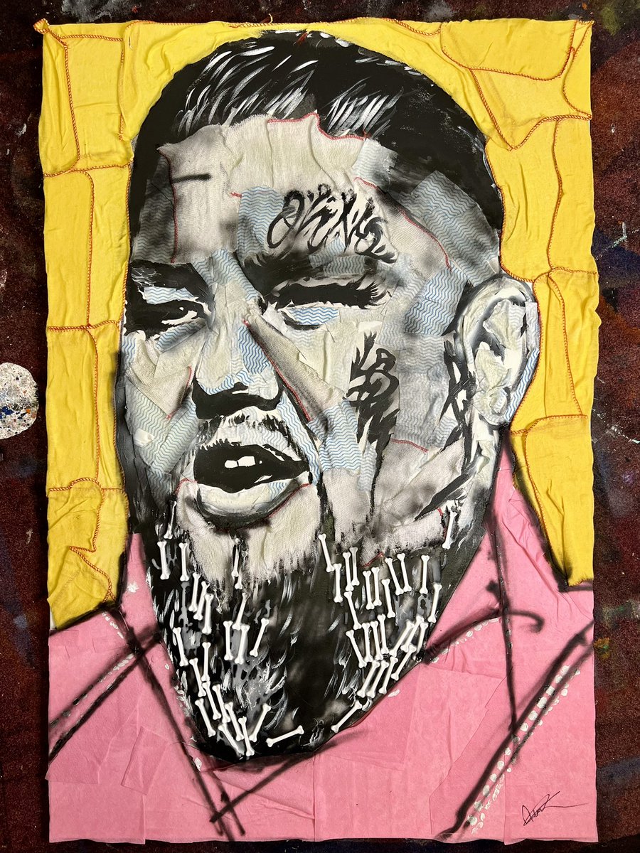 NathanWyburnArt's tweet photo. Creating @RagNBoneMan USING RAGS and little plastic bones! 🦴 

Love this guy’s voice and super excited to present him this at #inittogetherfestival this weekend! 🏴󠁧󠁢󠁷󠁬󠁳󠁿 

#ragandboneman #ragnboneman #loversinapastlife #human #art #artist #inittogetherfestival #wales @EscapeRecordsUK https://t.co/vAn8z6GdjZ