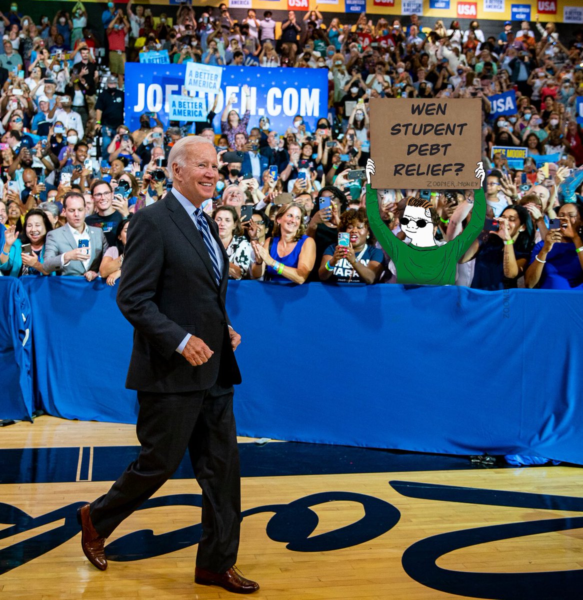 ZoomerSignGuy's tweet photo. Wen? Fr though, wen? #student #debt #relief https://t.co/9kxVifvUX4
