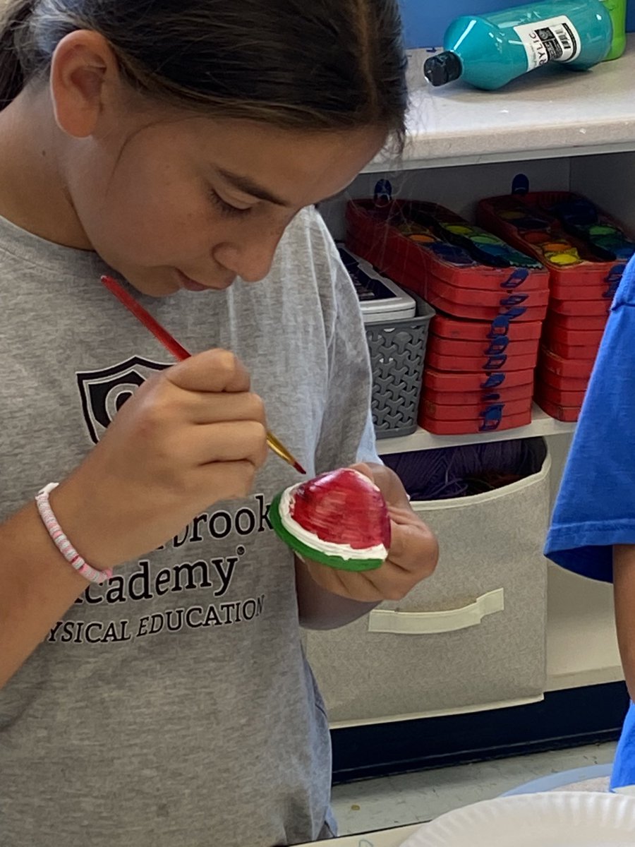 CBAWestChester's tweet photo. #5thGrade students getting ready for summer by painting shells in Art Class for @JerseyShoreShells! Mrs. G will hide these shells on the Jersey Shore beaches and the lucky finder can post a pic to fb Jersey Shore Shells, keep or rehide the shell! #onlyatcba https://t.co/AtkTgpL2O0