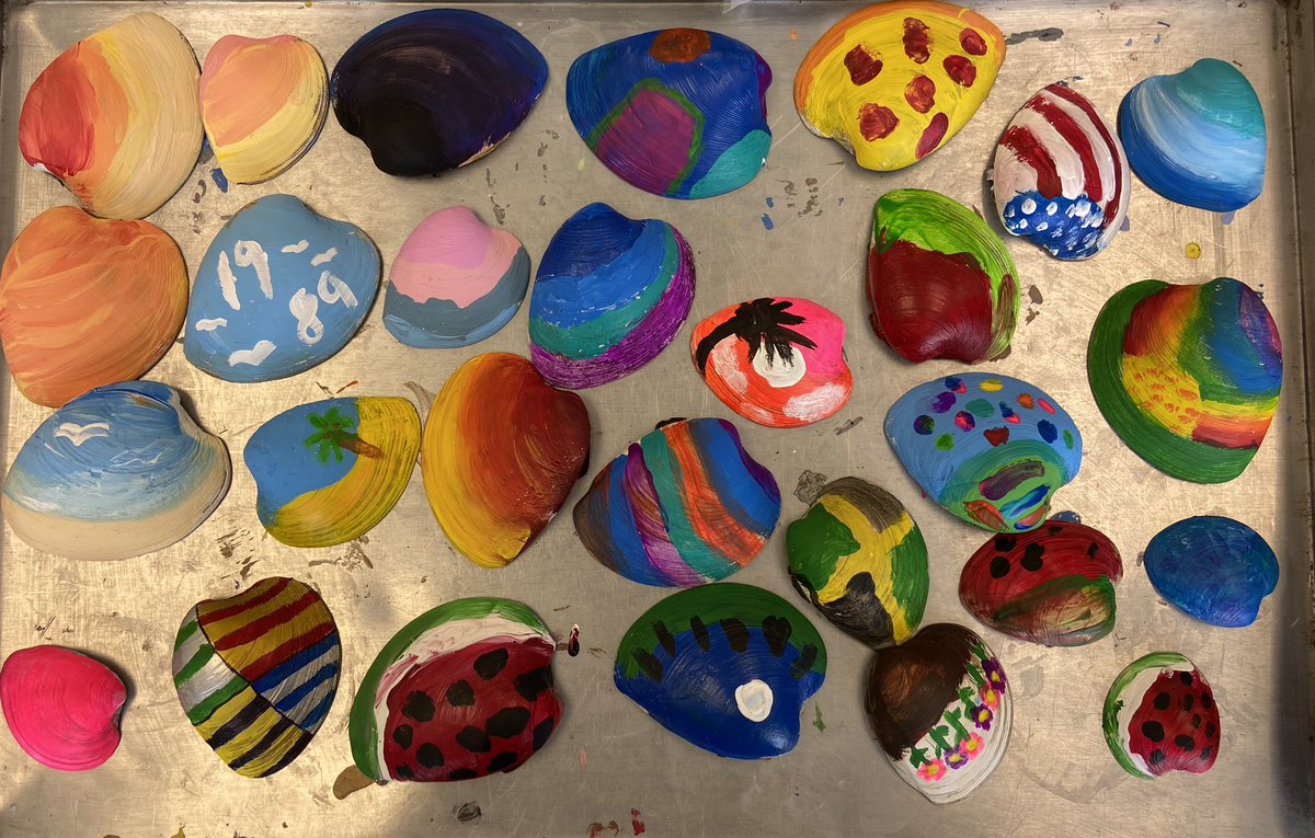 CBAWestChester's tweet photo. #5thGrade students getting ready for summer by painting shells in Art Class for @JerseyShoreShells! Mrs. G will hide these shells on the Jersey Shore beaches and the lucky finder can post a pic to fb Jersey Shore Shells, keep or rehide the shell! #onlyatcba https://t.co/AtkTgpL2O0
