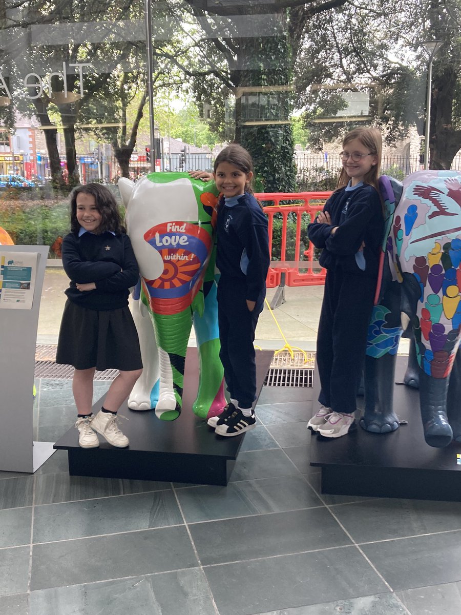 Our 2nd class had the 1st, 2nd and 3rd places in The Swords Tidy Towns Art Competition. They were presented with their prizes at a prize giving in the Atrium of the Fingal County Council building.