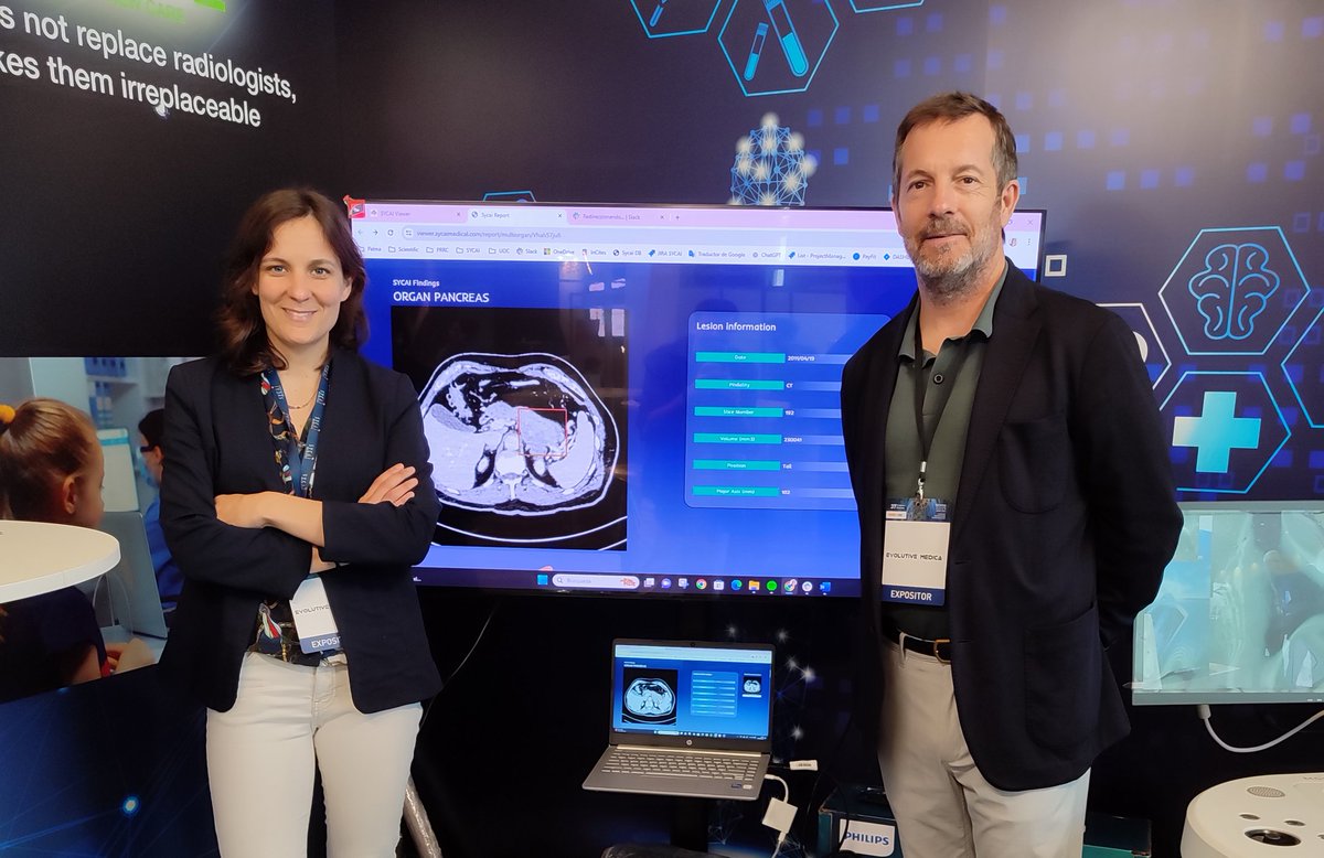Julia_RoComas's tweet photo. Had a great time at the @SERAM_RX event in #Bcn, discussing the role of #AI in #radiology.

Thrilled to present our study conducted at @CSdMaresme and @htrueta.

Visit us at #EvolutiveMedica booth for a @SycaiT demo! Excited to connect with everyone.

#SERAM2024 #Radiology #Sycai https://t.co/HhhTh8UWIm