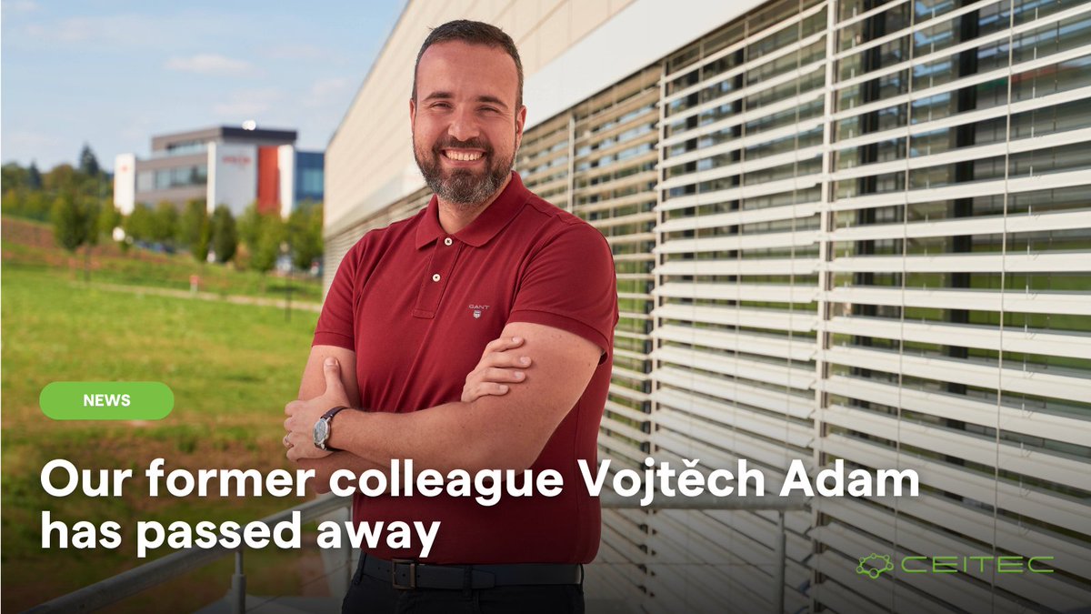 Our former colleague Vojtěch Adam has passed away 🕊️ The entire @CEITEC_Brno @VUTvBrne team expresses their sincere condolences to the family, colleagues, students and everyone who knew this exceptional person. ➡️ ceitec.eu/our-former-col…