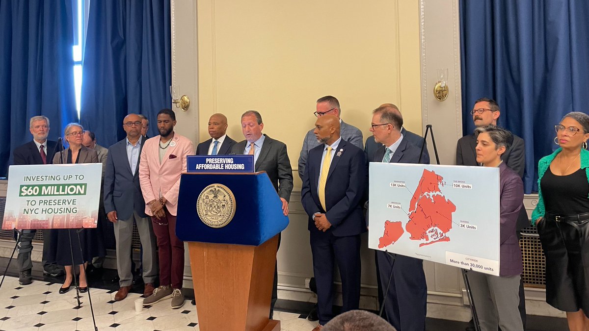 Where we put our money shows what we value, and we should be using every tool available to address the housing and homelessness crisis. The Public Advocate joined @NYCComptroller and @NYCMayor to announce a historic investment, via NYCERS, in 35,000 units of affordable housing.