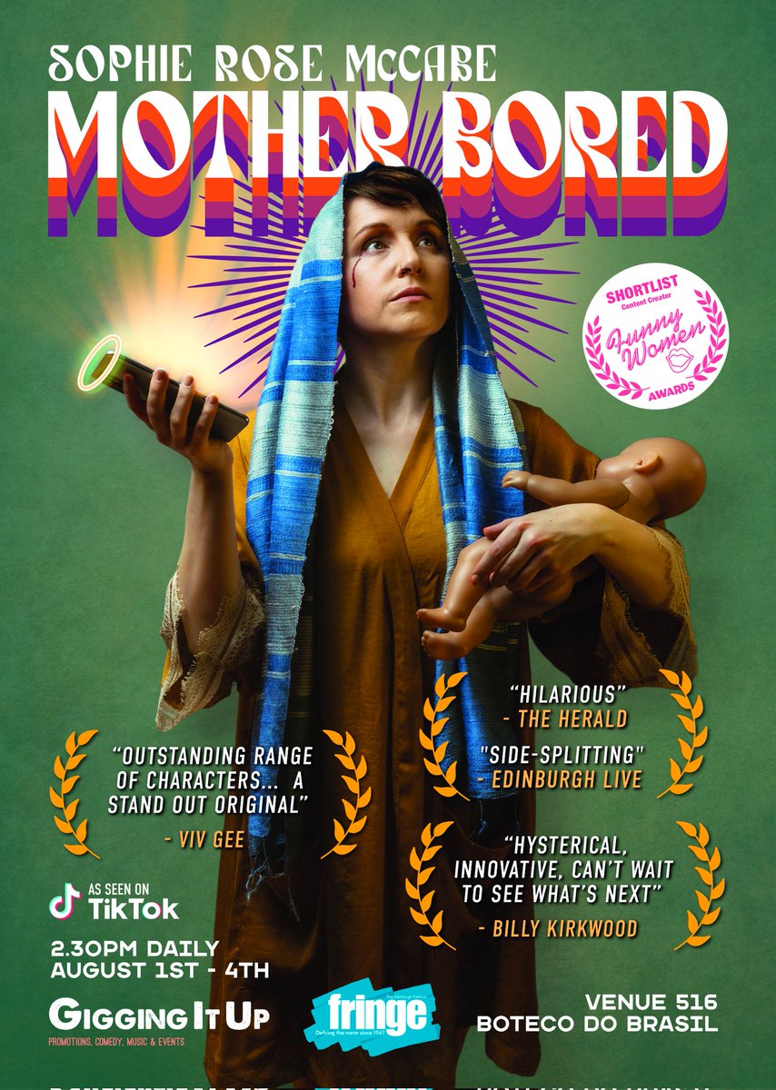 RoseMcCabe's tweet photo. EDINBURGH SINGLE MOMS WANT 2 MEET U!
Aka I'm doing the Fringe, "Mother Bored" 4 shows only! Please come! £5-8 PWYCm 1-4 Aug, 2.30pm Venue 516, Boteco Do Brazil @GiggingitUp_ @edfringe
#madeinscotland
#madeinedinburgh
#funnywomen
#Mixed-mediacomedian
#funny #satire #rap #skits https://t.co/YkcjZPbFyJ