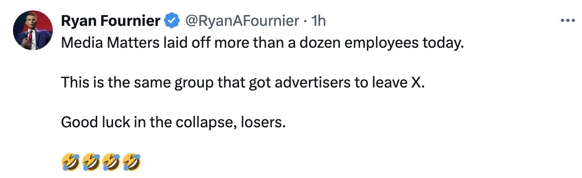 The worst people on the internet fear and loathe Media Matters like nobody else because we hold them accountable for their lies like nobody else. Their grift works better in the dark, and that's the goal of all this.