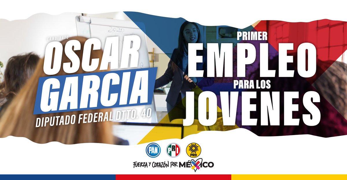 Los jovenes merecen tener una vida digna y mejores oportunidades.

Con gran amor por México y por los mexiquenses lucharé para que nuestros jovenes tengan una oportnidad mejor en su primer empleo. 

¡Por ti, por tu familia y por México! 💙❤️💛

#OscarGarciaDiputado