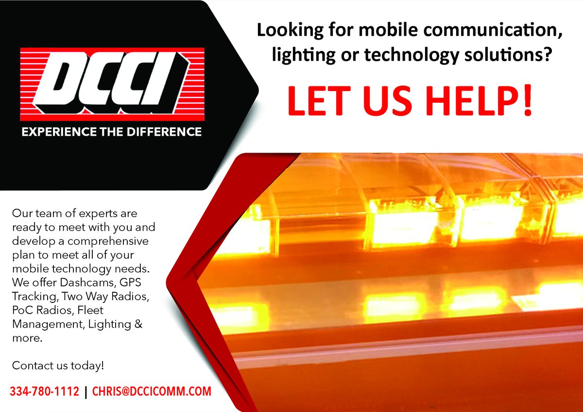 What is the DCCI Difference? We offer custom solutions for all of your mobile communication, lighting and technology needs. From sales to service, we are here for you! Give us a call, email us, or visit DCCIPro.com today! #Dashcams #GPSTracking #Radios #Lighting