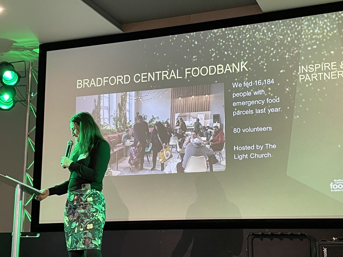 LauraChalmersTT's tweet photo. I had the privilege of joining @foodbankBD this evening, looking at the work they’ve been doing &amp; thanking their supporters. The stats speak for themselves, such incredible work! They wrap themselves around people with support at a time they need it the most 💚

#trusselltrust https://t.co/02LDjzUL8O