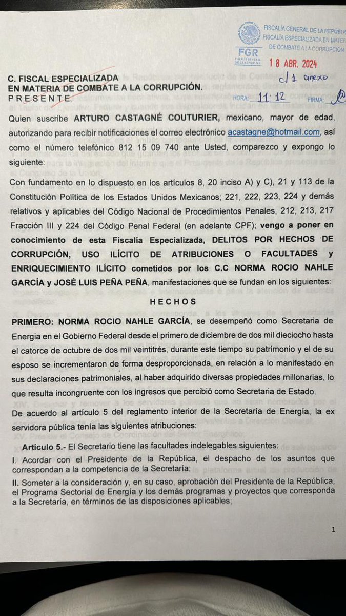 acastagne's tweet photo. Diputada @PatyArmendariz alguna respuesta a su ofrecimiento sobre darle seguimiento personal a las denuncias presentadas en contra de la señora @rocionahle ?

Aquí anexo nuevamente las denuncias para que no haya duda, quedo atento a su respuesta, no quiero pensar que ofrece lo que no hará.

Anexo las presentadas esta semana contra su sobrina Maribel Hoyos Peña !!!