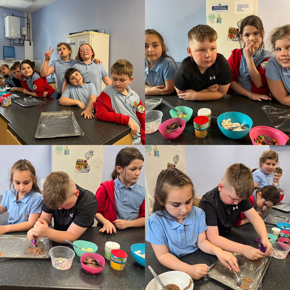 PentrerGraig's tweet photo. Cookery club last session this week so we had fun with chocolate 🍫they couldn’t resist tasting too https://t.co/DW2WELLAC6