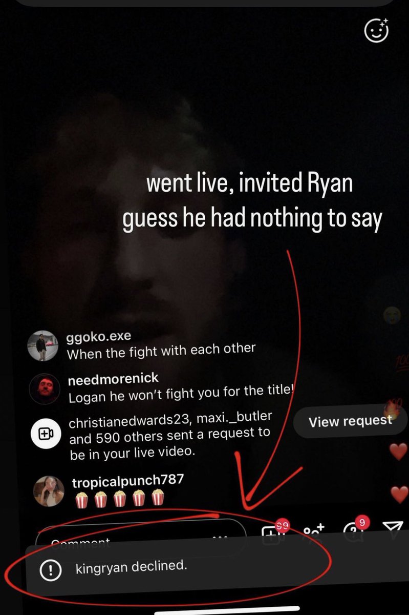 Logan Paul invited Ryan Garcia on his Live & Ryan Declined.