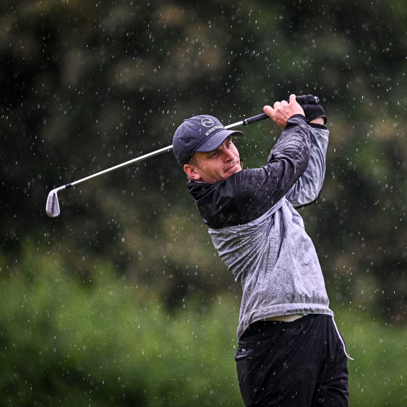 HPlanner_Tour's tweet photo. Trio share lead on wet opening day in Odense  ✍️

#DanishGolfChallenge