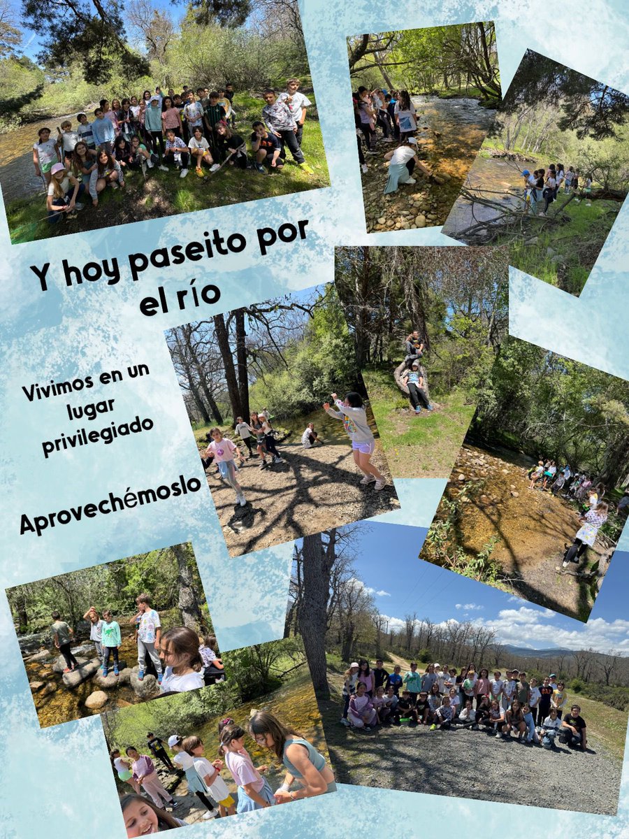 Hoy 4º ha salido a trabajar medio ambiente en estado puro. 
Paseo por el río. Vivimos en un lugar privilegiado. Aprovechémoslo