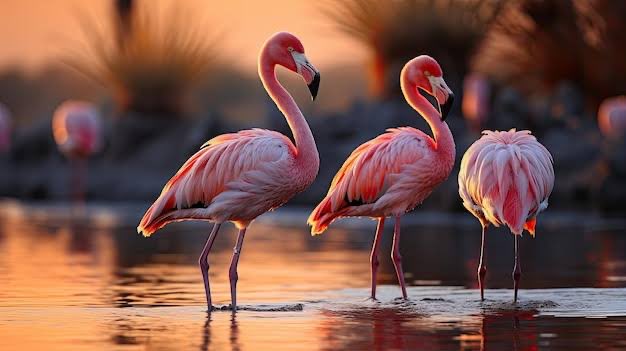 Um dos exemplos mais notáveis é o flamingo-pequeno, que utiliza o lago como um local de reprodução seguro, longe de predadores. 

As algas e os cianobactérias que prosperam na água rica em sal fornecem alimento para essas aves, contribuindo para a sua sobrevivência.