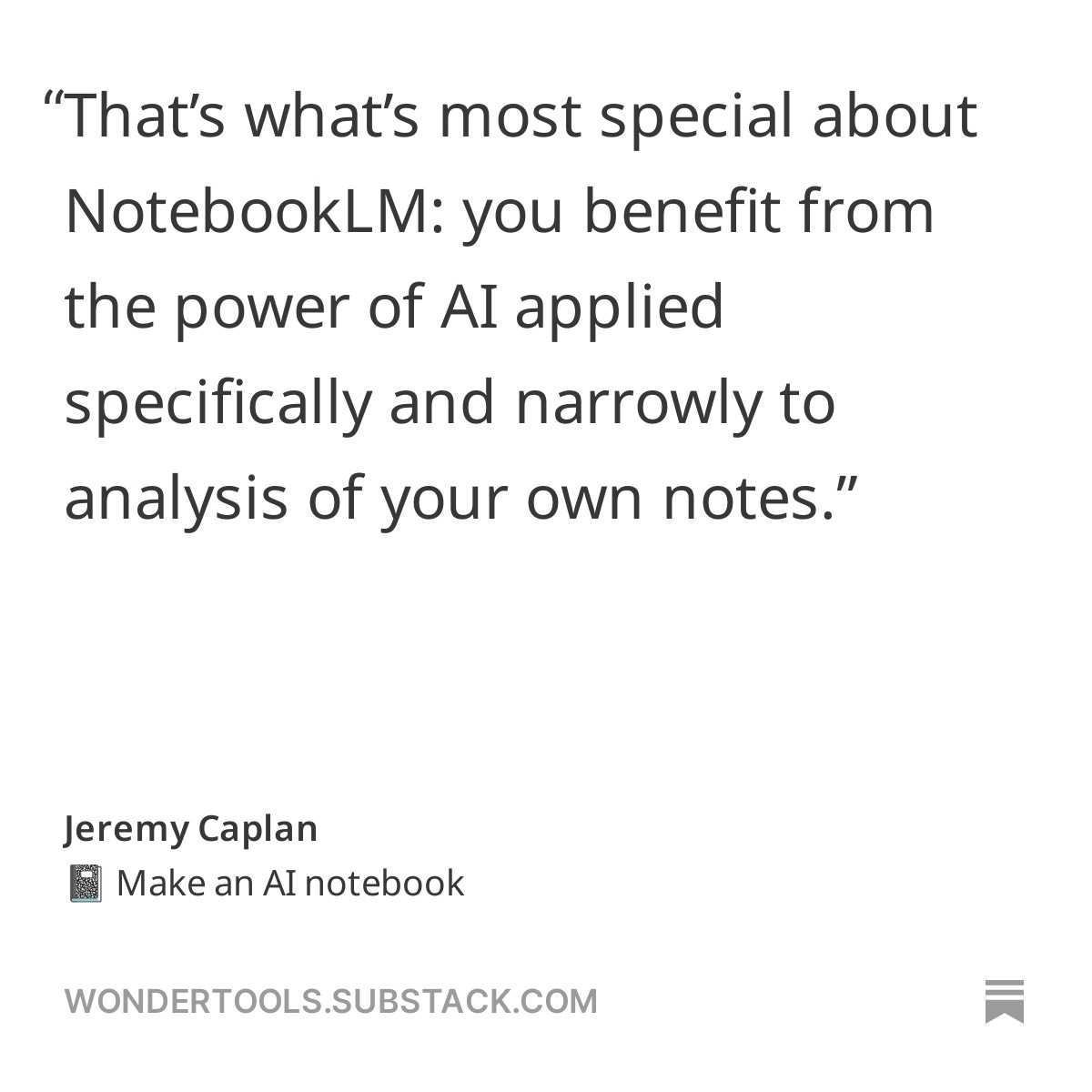 jeremycaplan's tweet photo. 📓 Make an AI notebook:  the benefits of Google's NotebookLM and how to make the most of it. A new #wondertools post.   https://t.co/FHrWvsBS1T https://t.co/lbYuovWTZY