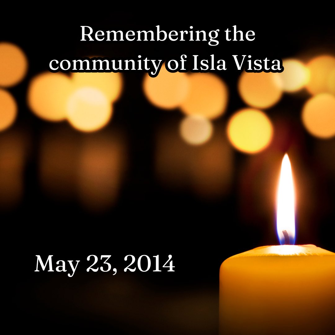 On the 10th Anniversary of the #IslaVistaShooting, I still can recall those terrifying moments — wondering if my students were okay, if my colleagues were safe, and praying for the safety of all at UCSB. May we hold all impacted by this horrific tragedy in our hearts. ❤️🕯