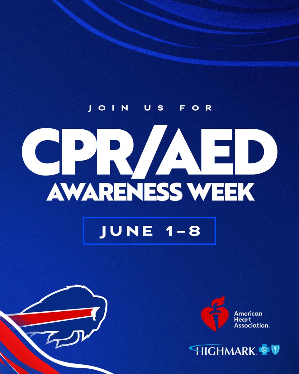 CPR & AED Awareness Week is coming up! Learn more about how you can join us: bufbills.co/3QZ8zLI