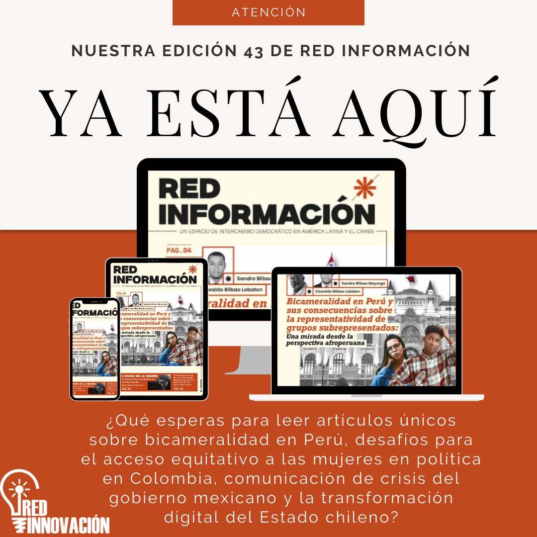 Red_Innovacion's tweet photo. Ya lanzamos la nueva edición de la Revista Red Información📰✨ ¡Esta versión #42 viene llena de artículos muy interesantes para toda nuestra región! Léela ya en: https://t.co/TKkEEygdaO https://t.co/Mfrnnth0iC