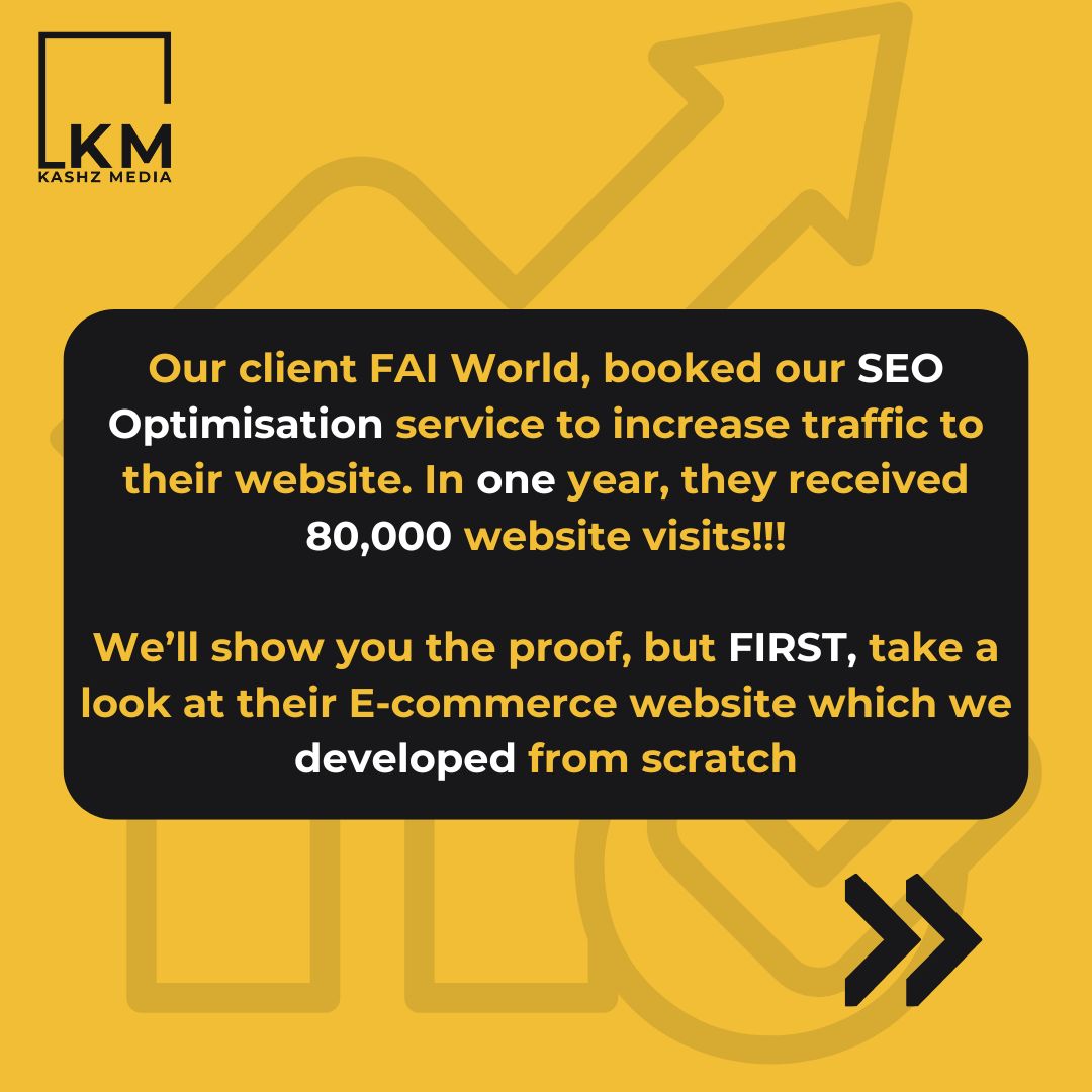 KashzMedia's tweet photo. "✨ Success Story Alert! ✨
We helped our client achieve 80,000 visits to their website inn one year through our targeted SEO strategy. 
Ready to take your online presence to the next level? Visit our website to learn more!

#seo #digitalagency #digitalmarketing https://t.co/NPwhK5ti4A