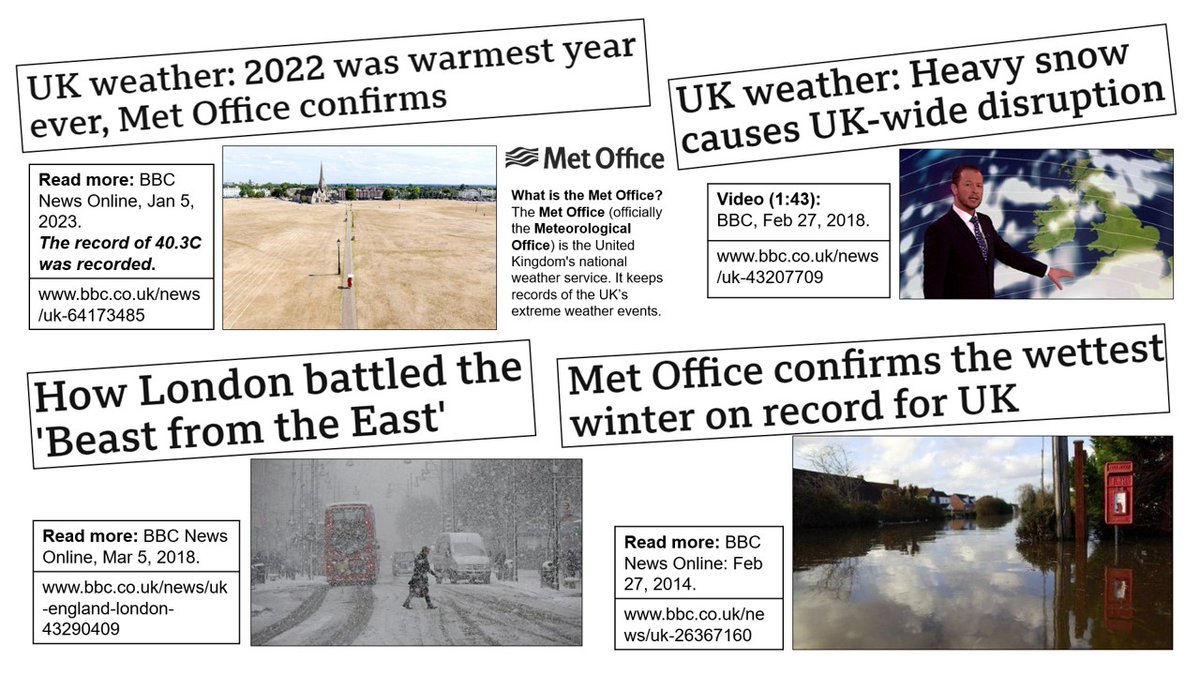 Evidence for more extreme weather in the UK: Here’s a collection of headlines I’ve recorded over recent years. File link in shared GCSE folder. #geography #geographyteacher
