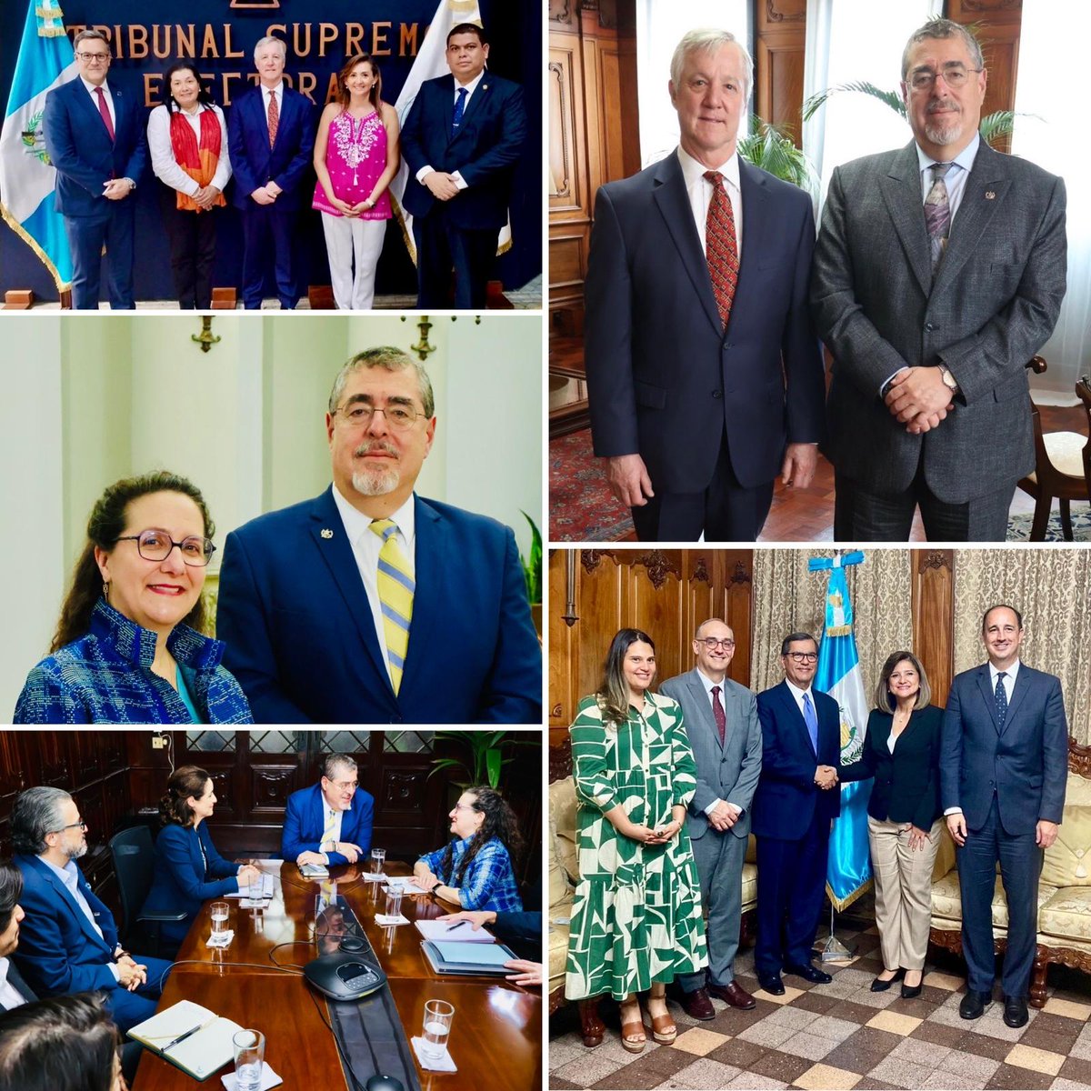 Proud of the leadership CEPPS core partners @IFES1987 @IRIglobal & @NDI display & the partnership they share to strengthen Guatemala's democracy & support its new president @BArevalodeLeon & VP @KarinHerreraVP with IFES president @TonyBanbury & NDI president @tcwittes.