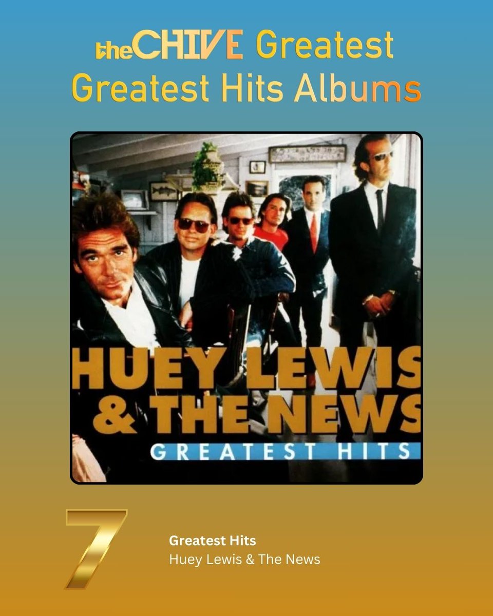7. Greatest Hits by Huey Lewis & The News #GreatestGreatestHits More info: thechive.com/entertainment/… @HueyLewisNews