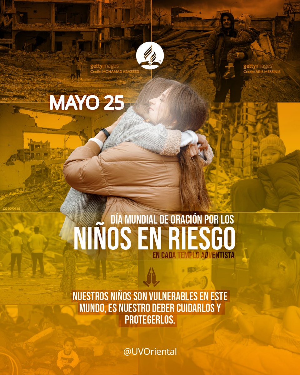 UVOriental's tweet photo. No olvides orar este 25 de mayo, junto a tu congregación adventista local, por todos los niños vulnerables y en riesgo.
¡Desde el cielo, Dios escuchará e impulsará buenas acciones en favor de esos infantes! https://t.co/cBlPc0Ly2O