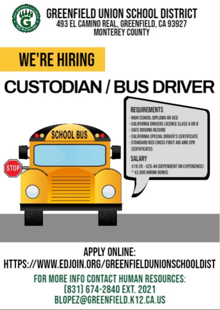 Join our team! 💚💚💚

Grateful for the opportunity to live, love, and lead.💕

#ALLmeansALL 
#GreenfieldGuarantee #ProudtobeGUSD
#CultivateCuriosity
#TrustAndInspire
#TrustAndGrow 
#GUSDReadersShine 
#GUSDProud 
#GreenfieldGuarantee

<a href="/LCortezGUSD/">Laura Cortez</a> <a href="/mrsmaribelbarba/">Maribel Barba</a> <a href="/ms_pantaleon/">Ms. Pantaleon</a>