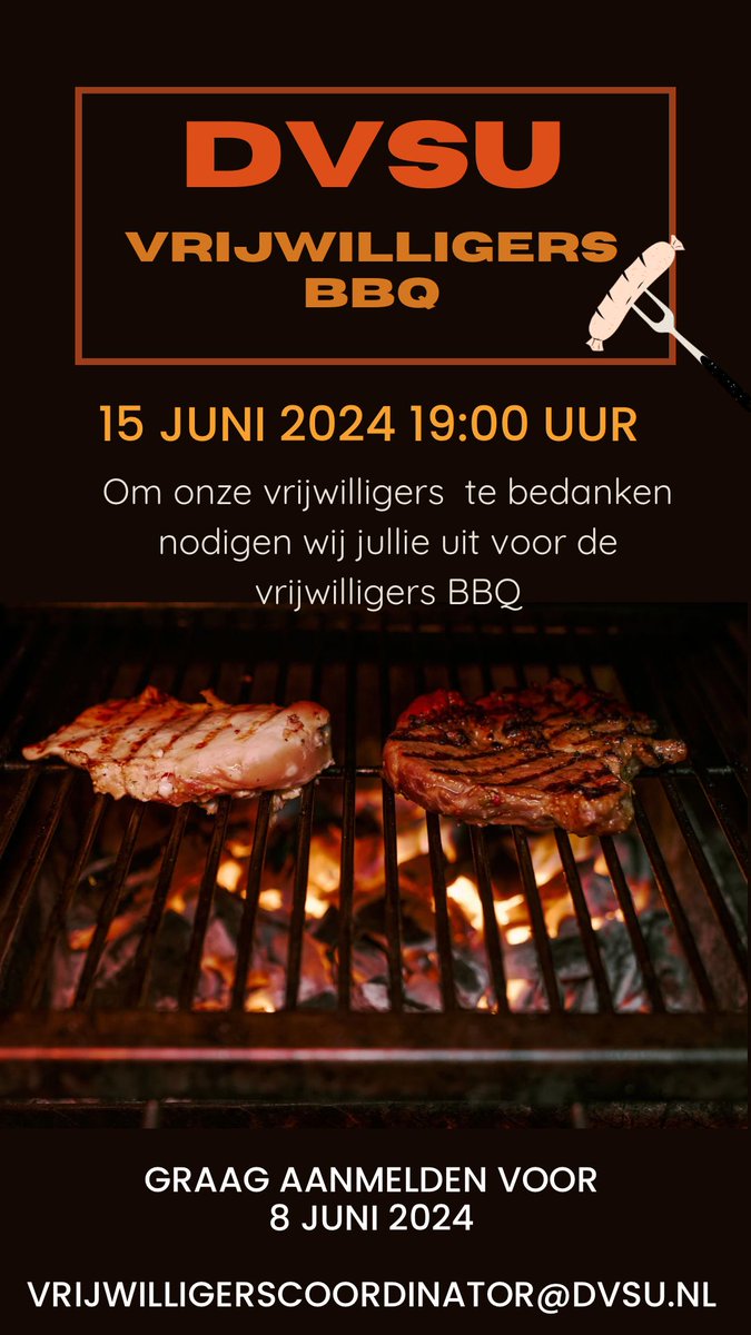 svDVSU's tweet photo. Vrijwilligers BBQ https://t.co/InejnUdKXW https://t.co/1rIA7YNHwP