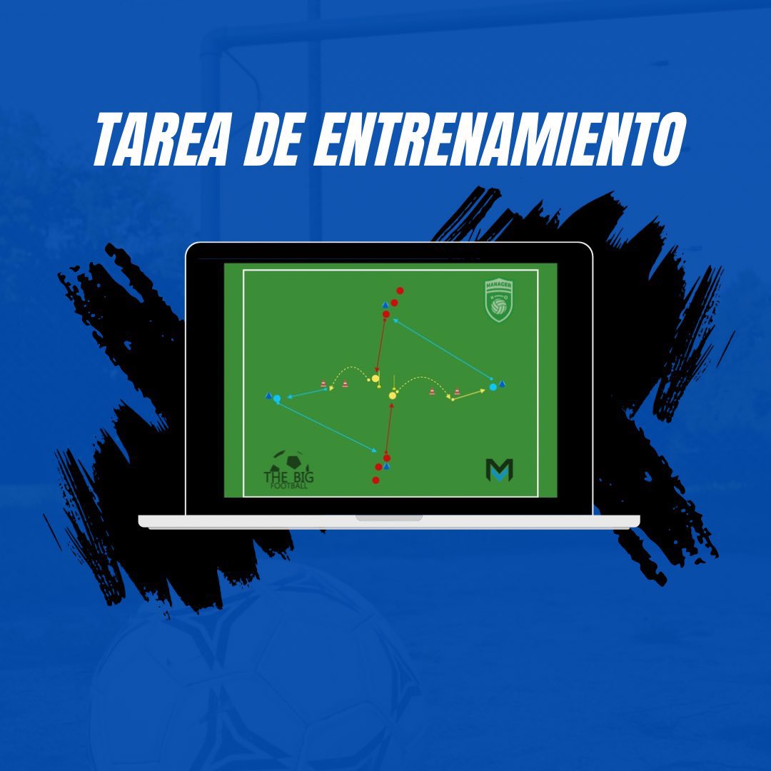 💥Nueva tarea de activación para trabajar el pase.⚽️

1- Jug 🔴 inicia con pase a jug 🟡. 
2- Jug 🟡 recibe y realiza control orientado ➕ zig zag entre conos ➕pase al jug 🔵.
3- Jug 🔵 realiza control orientado y pase para 🟡🔁. Voy donde paso⚽️

📲 <a href="/GolManager/">Gol Manager - Football Coach App</a>