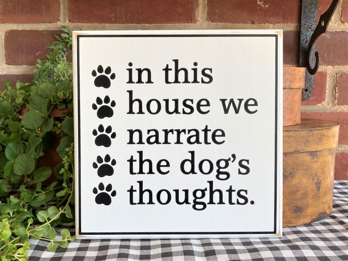 CountryWorkshp's tweet image. #DogSign, In This House We Narrate The Dog's Thoughts, #DogFamily, Dog Love, Wood Sign #smilett23  #DogLife etsy.me/4dUyeiq via @Etsy