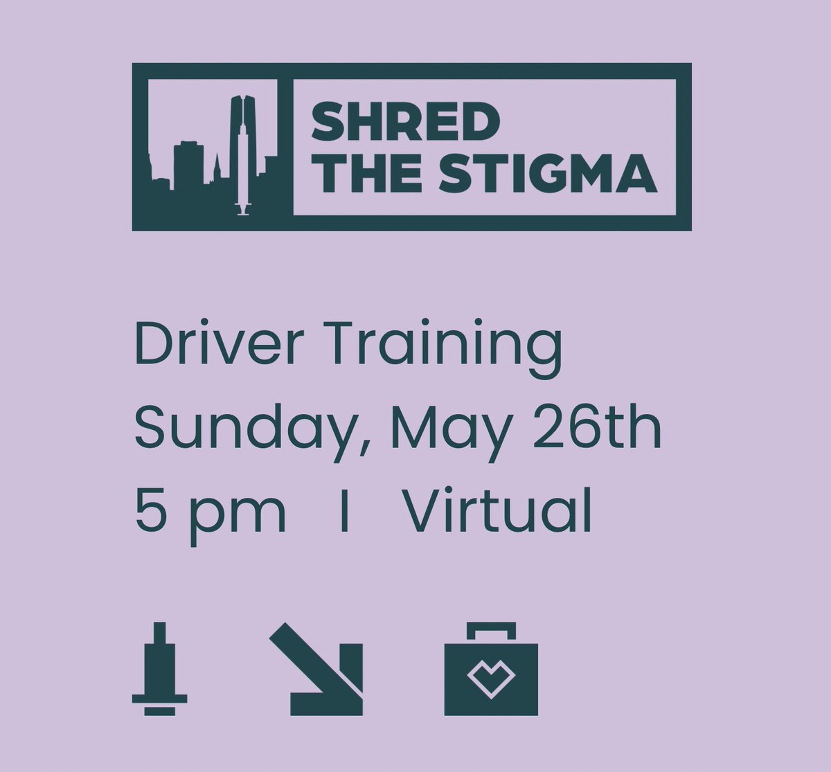 Want to become a volunteer driver? Join us for our virtual driver training Sunday, May 26th at 5 pm. 

Email drew@shredthestigmaok.org for the Zoom training link!