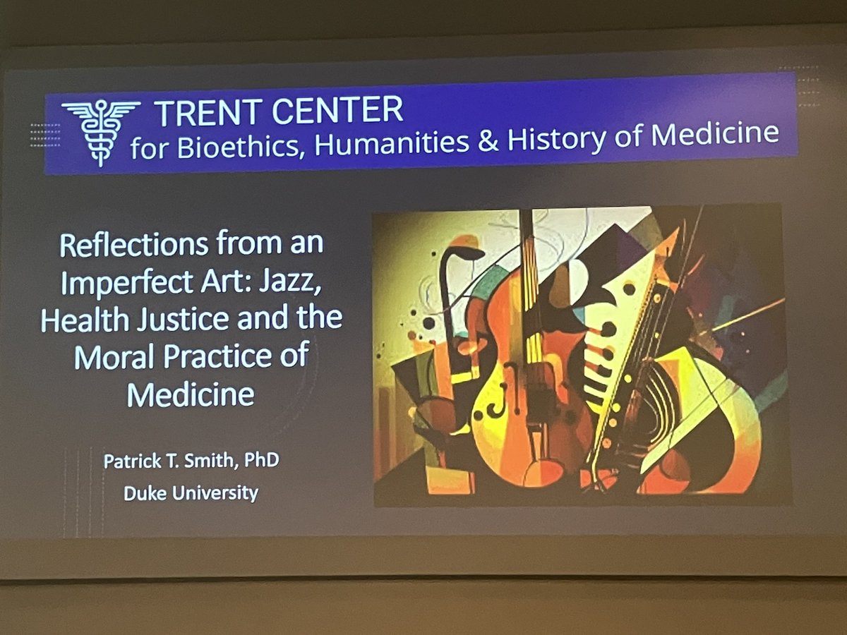 Center for Bioethics & Social Sciences in Medicine (@cbssm) on Twitter photo Patrick T. Smith, PhD <a href="/KenanEthics/">Kenan Institute for Ethics at Duke University</a> <a href="/DukeMedSchool/">Duke University School of Medicine</a> presents the 2024 #bishoplecture in Bioethics, “Reflections from an Imperfect Art: Jazz, Health Justice, and the Moral Practice of Medicine” <a href="/UM_IHPI/">U-M IHPI</a> <a href="/umichmedicine/">Michigan Medicine</a> Patrick T. Smith, PhD <a href="/KenanEthics/">Kenan Institute for Ethics at Duke University</a> <a href="/DukeMedSchool/">Duke University School of Medicine</a> presents the 2024 #bishoplecture in Bioethics, “Reflections from an Imperfect Art: Jazz, Health Justice, and the Moral Practice of Medicine” <a href="/UM_IHPI/">U-M IHPI</a> <a href="/umichmedicine/">Michigan Medicine</a>