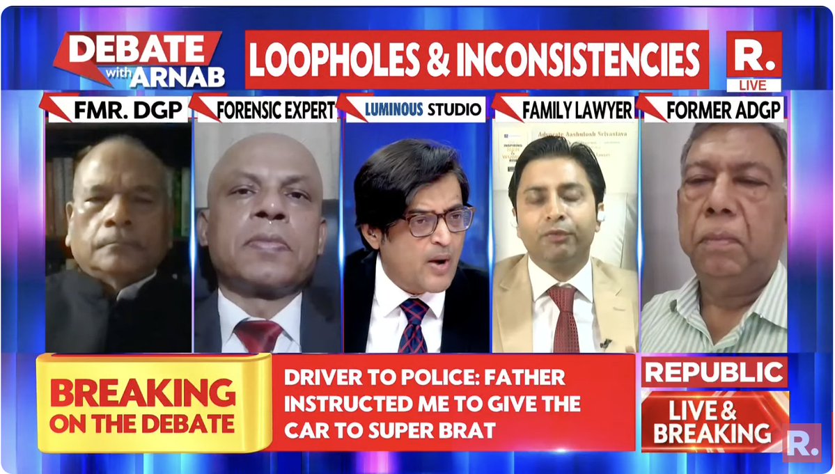 EarnestnSoulful's tweet image. .@republic
""Where is the mobile phone of super rich brat's father?": Arnab's fierce and sharp questions at Ashutosh Srivastava, Lawyer for the Agarwals

It's Republic VS #SuperRichSuperBrats. The Debate on #SuperprimetimeMax with Arnab is now #LIVE, on-air, and online." "Tune in