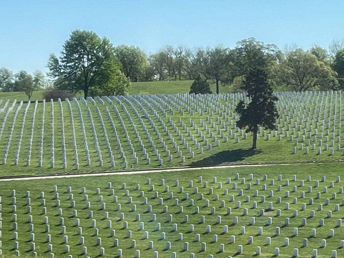 This is Leavenworth National Cemetary. I hope we all remember that our freedom in America is unique and special to all of us who call ourselves Americans. This is proof that freedom isn't free. God bless these brave men & women in all branches of the military and in blue.