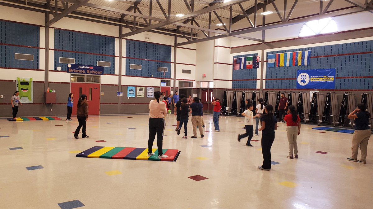Buffalo_Creek1's tweet photo. We held our inaugural 5th grade vs. staff #matball game today. The whole school came to cheer on both teams. Congratulations to Team Staff for winning 18-5!
#BisonStrong #StudentsvsStaff https://t.co/cITbnnLHFm