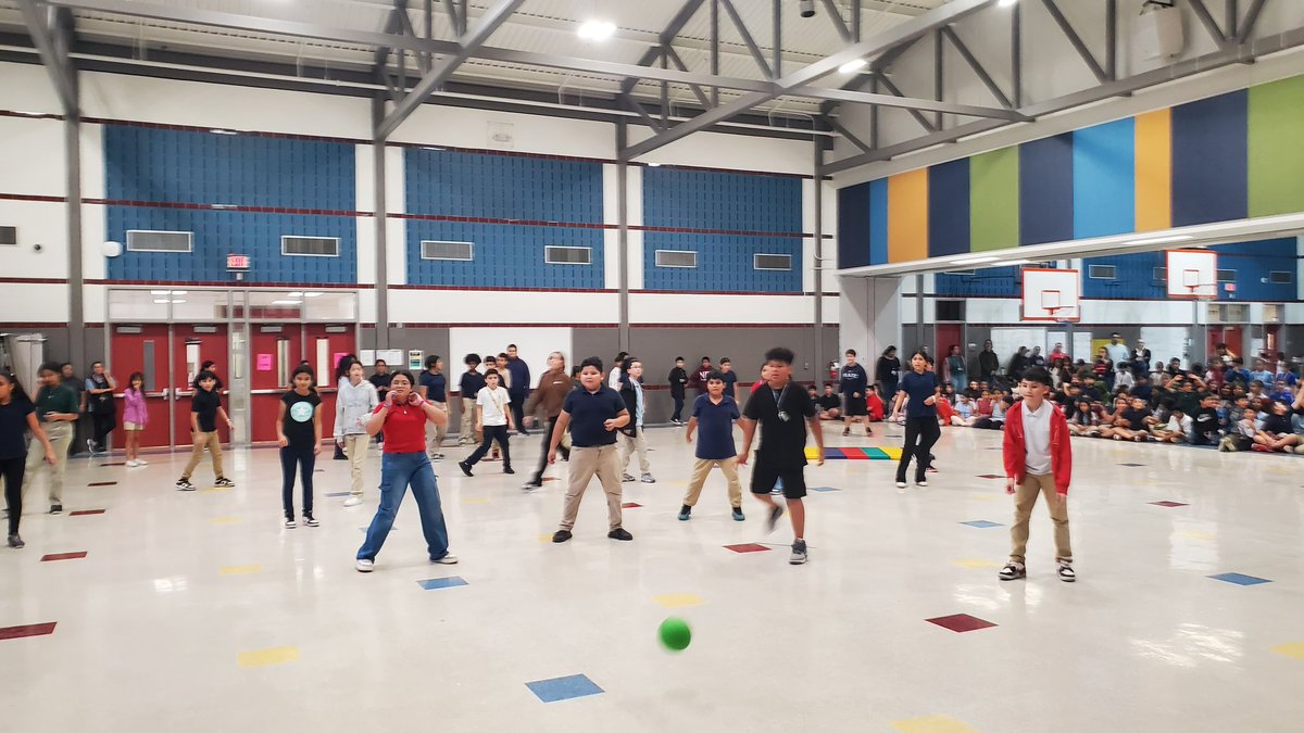 Buffalo_Creek1's tweet photo. We held our inaugural 5th grade vs. staff #matball game today. The whole school came to cheer on both teams. Congratulations to Team Staff for winning 18-5!
#BisonStrong #StudentsvsStaff https://t.co/cITbnnLHFm