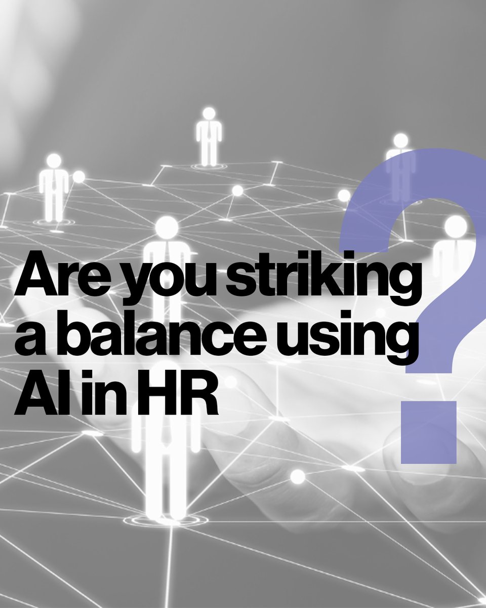 The balance in using AI for Human Resources lies in our understanding of the importance of  interpersonal relationships as part of the human experience, both professionally and personally. bit.ly/3WTHIVf
#HRTechnology #HRLeaders #CompanyCulture #EmployeeEngagement