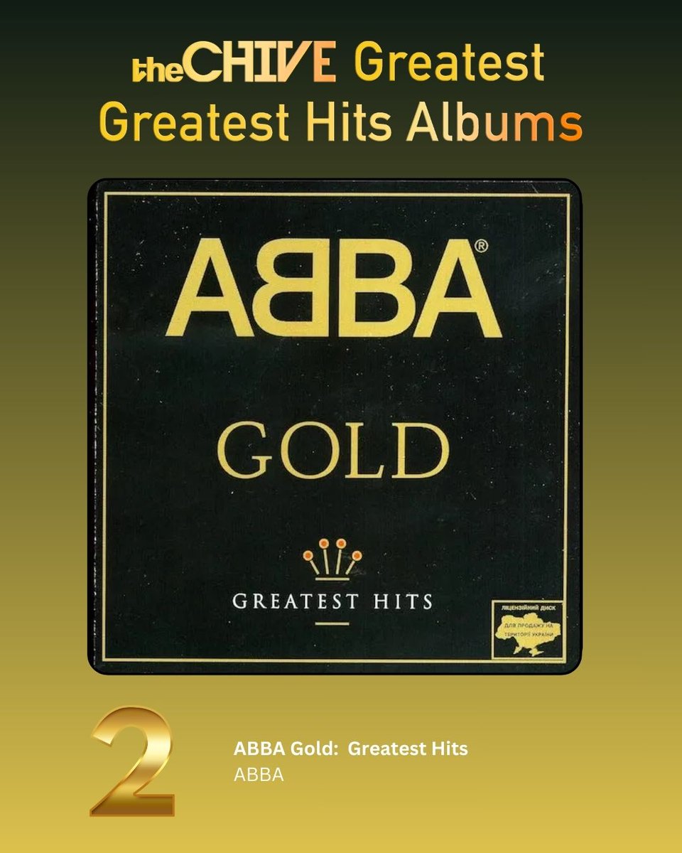 2. ABBA Gold: Greatest Hits by ABBA #GreatestGreatestHits More info: thechive.com/entertainment/…