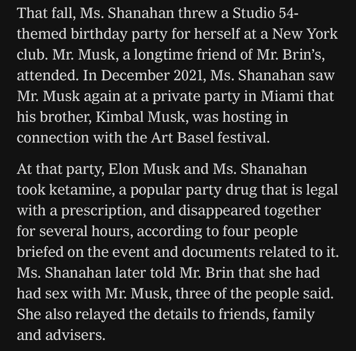 Confirmed that Elon got high and slept with the wife of one of his good friends
