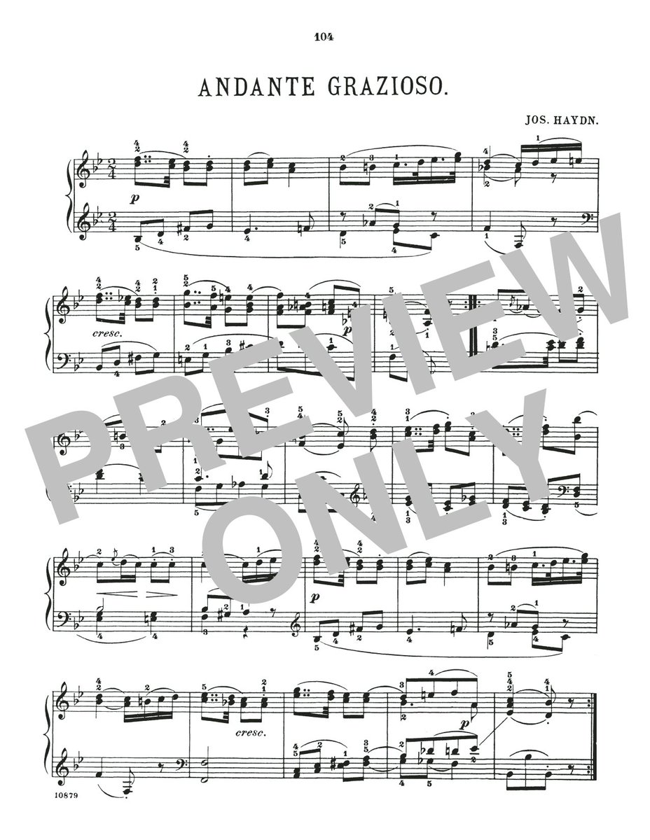 Franz Joseph Haydn Andante Grazioso In B-Flat Major Sheet Music Notes freshsheetmusic.com/franz-joseph-h… #franzjosephhaydn #haydn #classicalmusic
