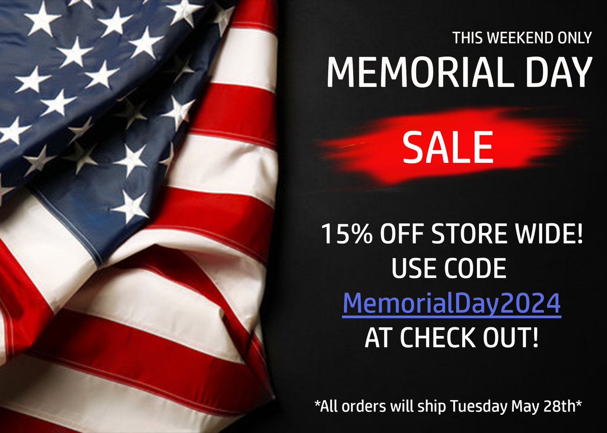 Optimus_WC's tweet photo. Optimus Memorial Day Sale!
15% OFF store wide!
Use code MemorialDay2024 at check out!
Orders will ship Tuesday May 28th!
#optimuspc #liquidcooling #watercooling #memorialdaysale #optimsuwatercooling https://t.co/NeXgYeUa0v